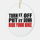 それをオフにして、それを置き、あなたの自転車に乗る セラミックオーナメント (左)