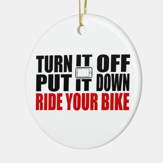 それをオフにして、それを置き、あなたの自転車に乗る セラミックオーナメント (左)