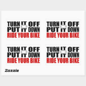 それをオフにして、それを置き、あなたの自転車に乗る 長方形シール (シート)