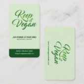 それをビーガンの幸せな引用文ビジネス保って下さい 名刺 (正面/裏面)