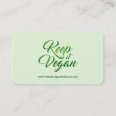それをビーガンの幸せな引用文ビジネス保って下さい 名刺 (裏面)