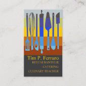 それをベーカリーのペストリーの食糧食料調達の料理用のシェフ打って下さい 名刺 (正面)