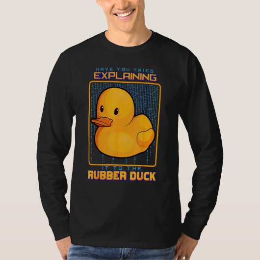 それをラバーアヒルのくもの巣に説明してみたか Tシャツ (正面)