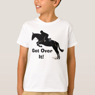 それを乗り越えて下さい! 馬のジャンパーの子供の信号器のTシャツ Tシャツ