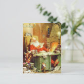 それを二度点検するリストを作っているサンタクロース シーズンポストカード (スタンド正面)