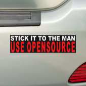 それを人に付けて下さい、Opensourceを使用して下さい バンパーステッカー (車上)