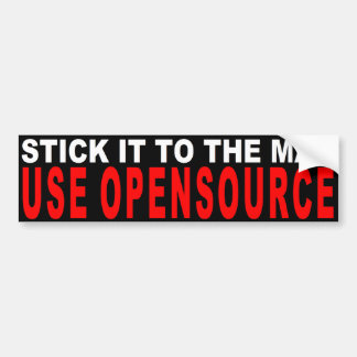 それを人に付けて下さい、Opensourceを使用して下さい バンパーステッカー