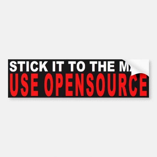 それを人に付けて下さい、Opensourceを使用して下さい バンパーステッカー (正面)