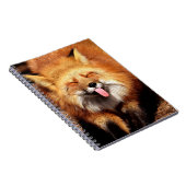 それを付けているおもしろいなキツネは舌です ノートブック (右側)