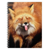 それを付けているおもしろいなキツネは舌です ノートブック (正面)
