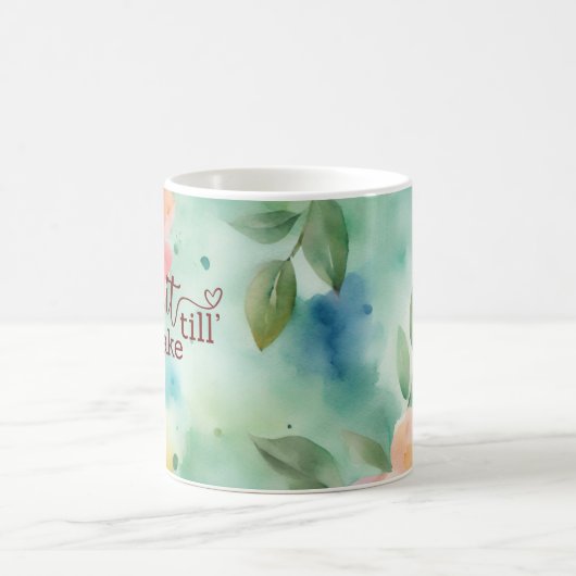 それを作るまでそれを信じるフローラの水色マグ コーヒーマグカップ (中央)