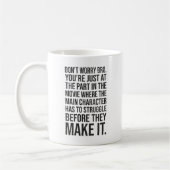 それを作る前に苦労やる気を起こさせる- コーヒーマグカップ (左)