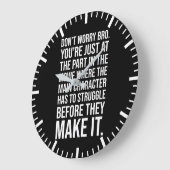 それを作る前に苦労やる気を起こさせる- ラージ壁時計 (傾斜)