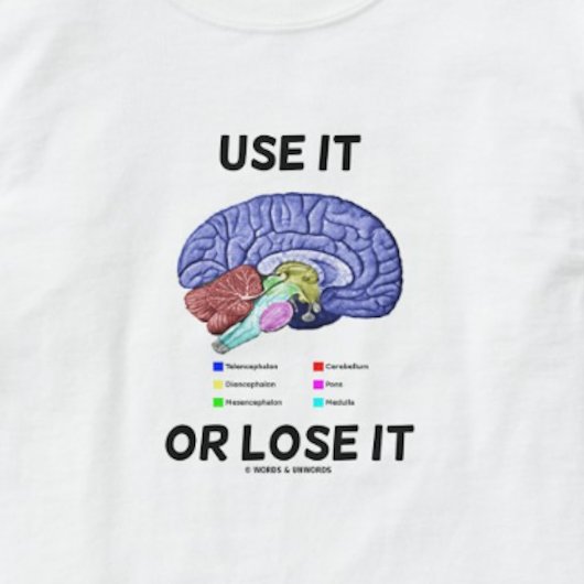 それを使用するか、それを失う(脳解剖学的ユーモアことわざ) Tシャツ