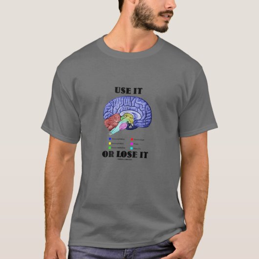 それを使用するか、または解剖学的な脳の脳の脳の脳の智慧を失う Tシャツ (正面)