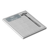 それを修正ChoreリストMonogramグレー ノートパッド (アングル)