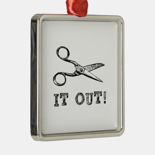 それを切ります切って下さい メタルオーナメント (右)