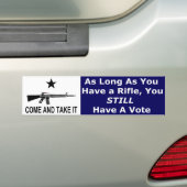 それを取ります来て下さい バンパーステッカー (車上)