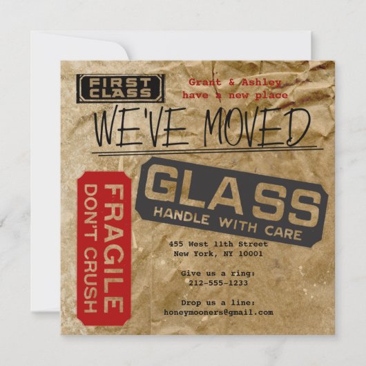 それを囲んで下さい! 移動発表 案内状 (正面)