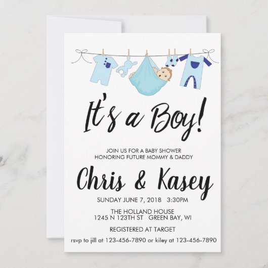 それを夢を見ることは男の子です 招待状 (正面)