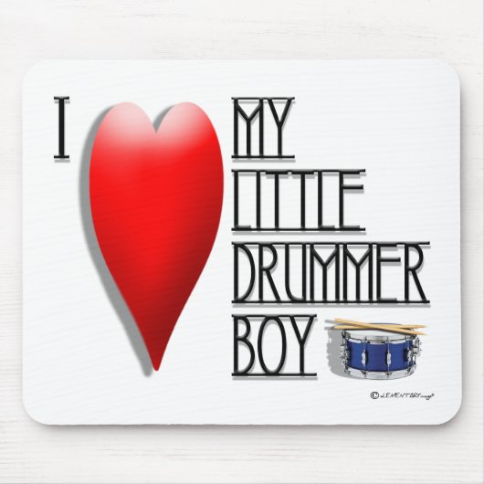 それを大声でクリック(I愛私の小さいドラマーの男の子) マウスパッド (正面)