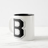 それを大文字Bのブラックコーヒーのマグ綴って下さい ツートーンマグカップ (正面左)