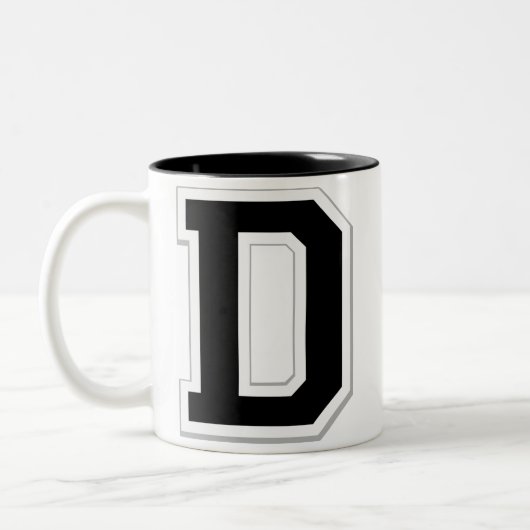 それを大文字Dのブラックコーヒーのマグ綴って下さい ツートーンマグカップ (左)