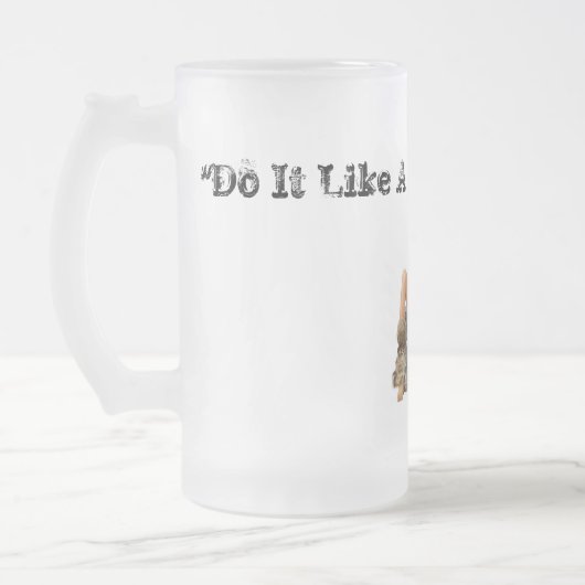 それを好みます穴居人をして下さい! ビールステイン フロストグラスビールジョッキ (左)