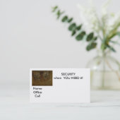 それを必要とする場合の保証! 、 名刺 (スタンド正面)