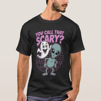 それを怖いって言うの?皮肉屋のエイリアン・ハロウィーン・ジョーク Tシャツ