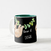 それを怠惰のコーヒー・マグ遅らせて下さい ツートーンマグカップ (正面左)