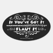 それを持っていれば- Flautそれステッカー 楕円形シール (正面)