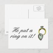 それを指に・婚約 案内ポストカード (正面/裏面)