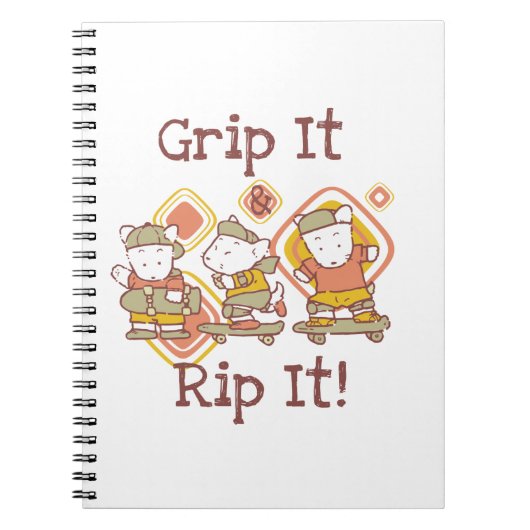 それを握り、スケートボードをする裂いて下さい ノートブック (正面)
