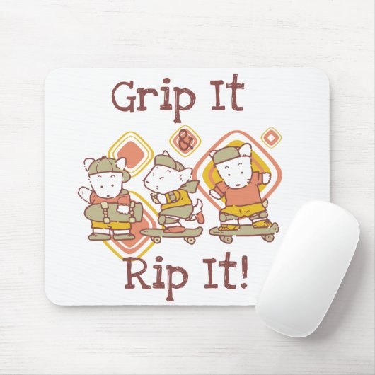 それを握り、スケートボードをする裂いて下さい マウスパッド (マウス)