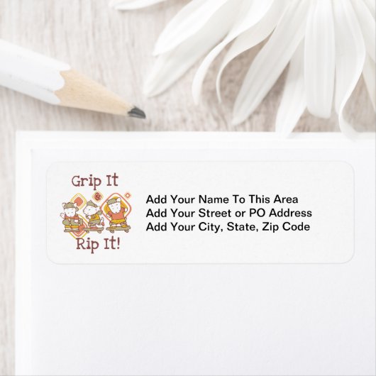 それを握り、スケートボードをする裂いて下さい ラベル (インサイチュ)