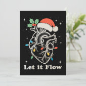 それを流すハート心ナースクリスマスクリスマス シーズンカード (スタンド正面)