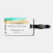 それを浜に引き上げよう! 荷物のラベル ラゲッジタグ (裏面横)