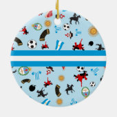 それを渡る旗が付いているアルゼンチンの項目 セラミックオーナメント (裏面)