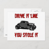 それを盗んだように運転しなさい改造- ポストカード (正面/裏面)