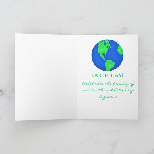 それを緑土日の挨拶状保って下さい カード (内部)