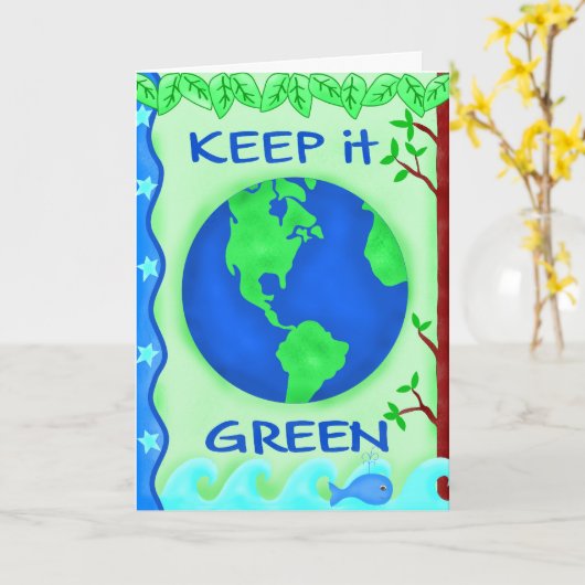 それを緑土日の挨拶状保って下さい カード (黄色い花)