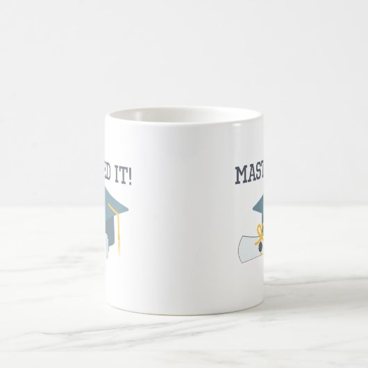 それを習得されるおもしろいな卒業のギフトのコーヒー・マグ コーヒーマグカップ (中央)