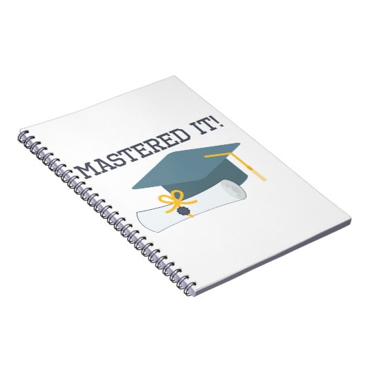 それを習得されるおもしろいな卒業のギフトの修士号 ノートブック (右側)