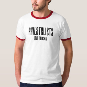 それを舐める切手収集家愛(黒) Tシャツ