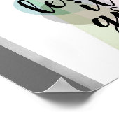 それを行く引用文オン抽象芸術アートパステルカラー ポスター (角)