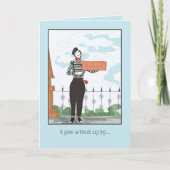 それを言うまでもないです感謝していして下さい サンキューカード (正面)