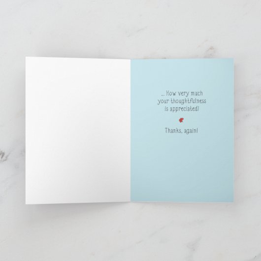 それを言うまでもないです感謝していして下さい サンキューカード (内部)