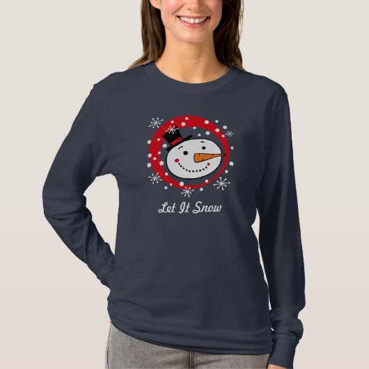 それを許可される雪だるまのカスタムのティー Tシャツ (正面)