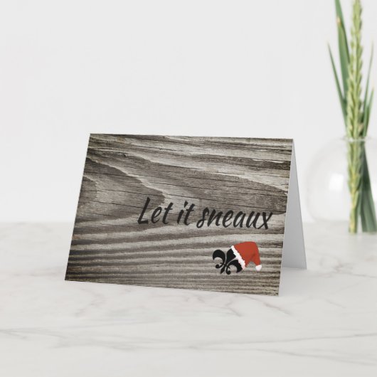 それを許可されるSneauxルイジアナのケージャンのクリスマスカード シーズンカード (正面)